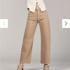 MOTHER The Half-Pipe Flood Pants in Tan
